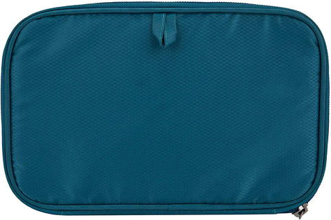 World Travel Essentials Tech Organizer For Cords And Gadgets With Multiple Interior Pockets And Front Zip Pocket For Power Banks Must Have For Road Trips And Air Travel, polyester exterior view