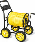 Heavy Duty Hose Reel Cart With Wheels Capacity Up To Two Hundred Fifty Feet Of Five Eighth Inch Hose Sturdy Metal Frame