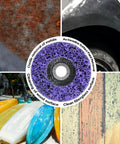 WelderElite paint-stripping disc, 4-1/2 inch purple abrasive strip wheel for angle grinder, 12-pack