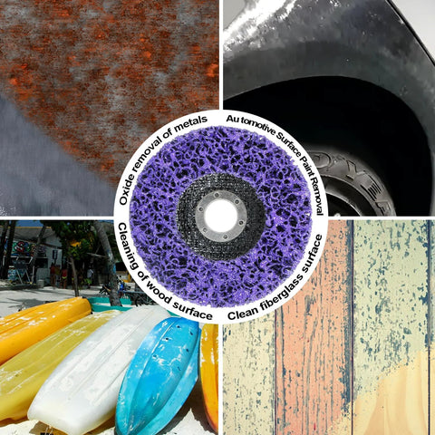 WelderElite paint-stripping disc, 4-1/2 inch purple abrasive strip wheel for angle grinder, 12-pack