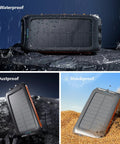 Ultra High Capacity Solar Power Bank 49800mAh Portable Charger With Dual USB A And Type C Ports 15W Fast Charging waterproof