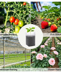 Eco Friendly Biodegradable Plant Grow Bags 5.5x6.3 Inches 200 Pack Non Woven Seed Starter Pots in various planting setups