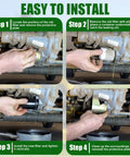 Installation steps for Two Pack 52114 Hydro Gear Transmission Filters For Riding Mowers Fits Toro