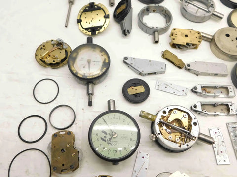 Top Shelf Bulk Lot Of Precision Dial Test Indicator Spare Parts And Hardware Kit For Industrial Mechanics Featuring Metric And Imperial Gauge Sets, assorted indicators and components.