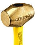 Brass Drilling Hammer 4 Lb Non Sparking Tool With An 8 Inch Fiberglass Handle And Double Faced Head USA Made Non Marring