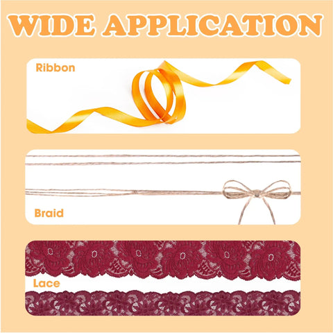Electric Ribbon Cutter And Sealer With Adjustable Heat Range For Ribbons, Laces, Braids Showing Wide Application Uses
