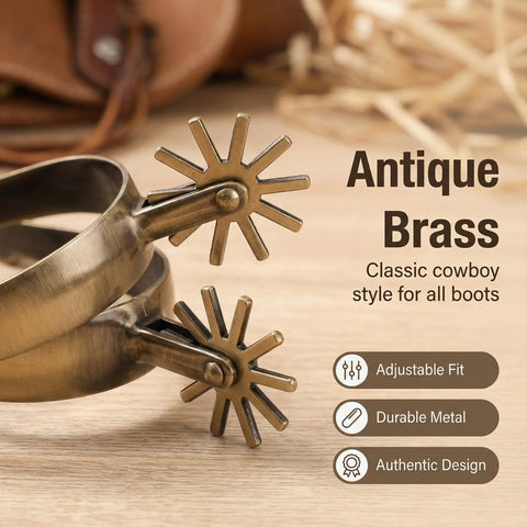 Dope Roller Ball Spurs For Cowboy Boots Two Pack Men And Women Rust Resistant Zinc Alloy Horse Spurs Equestrian Gear