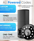 Keyless Deadbolt Smart Door Lock For Front Door With Code And Fob Access App Control Auto Lock Easy Install Weatherproof Ideal For Airbnb Hosts And Homeowners