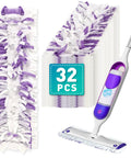5X Cleaning Power Mop Pads Compatible With Swiffer PowerMop For Disposable Mopping Refills On Multi Surface Wood Floors Replacement Pads 32 Pack Ideal For Hardwood And Tile Surfaces Easy To Use. 32 disposable mop pads