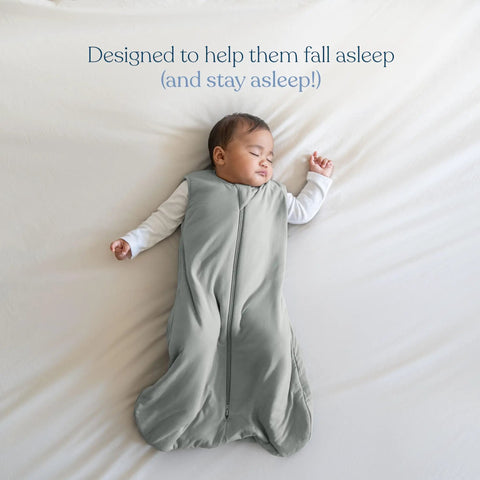 Supersoft Wearable Baby Sleep Sack Made From Bamboo Viscose 1.5 TOG 6 To 12 Months Medium Calm Sage Hypoallergenic And Breathable Fabric