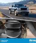 RETRUE rear air bag suspension kit for Toyota Tacoma; two black air springs under the rear axle.