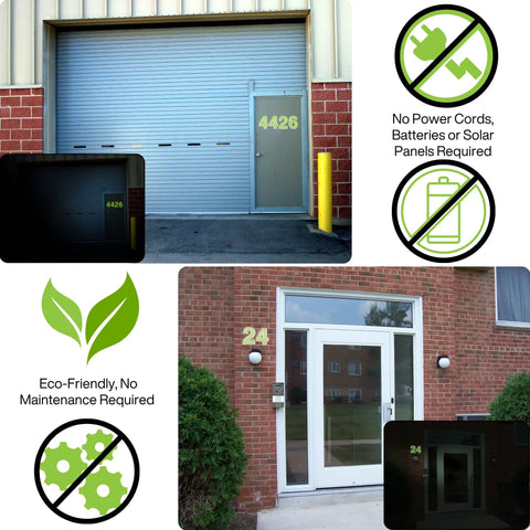 Self-Charging Outdoor Address Number 1 Waterproof Illuminated House Digit No Batteries No Wiring No Solar Panels