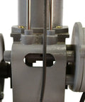 Close-up of Hands On 4 Stroke Diesel Hand Crank Engine Model showing crankshaft and housing detail, 16 inch tall educational tool.