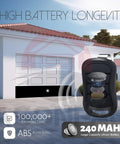 2-Pack G3T R Remote Replacement for Genie Garage Door Opener With Auto Seek and Rolling Code shown near garage door