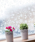 Privacy Window Film With Static Cling Reusable And Removable 17 Inch By 59 Inch Roll Winter Garden Vibe installed on window