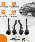 Front Outer Tie Rod Ends Pair For Nissan Sentra 2013 2019 And Compatible Models Leaf 2018 2019 NV200 2013 2019 City Express 2015 2018 Driver And Passenger Side, black metal steering parts