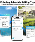 Smart WiFi Garden Hose Timer With Hub And App Control For Yard And Lawn Watering, Voice Control settings on smartphone app