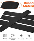 Thickened Non Slip Rubber Furniture Pads 4 Pack Self Adhesive Foot Covers For Couch And Chairs Prevent Sliding On Tile And Marble Floors Protect Floors From Scuffs Dents And Noise With Quiet Anti Slip Stoppers, showing black pads and rubber material close-up.