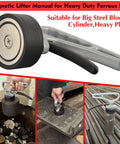 MUTUACTOR magnetic pickup tool with release handle; grey, retractable neodymium magnet for lifting heavy steel parts.