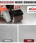 4.7 By 4 Inch Surface Conditioning Drum With 80 Grit Emery Cloth For Burnishing Machines in use on metal surface