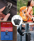 10 Pack 4 Digit Combination Locks For Luggage Travel Gym Toolbox Locker And Suitcases Waterproof Padlocks With 10,000 Codes