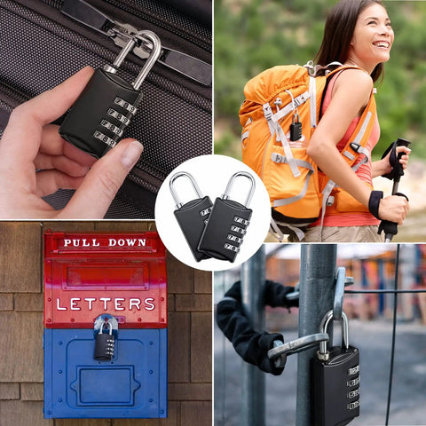 10 Pack 4 Digit Combination Locks For Luggage Travel Gym Toolbox Locker And Suitcases Waterproof Padlocks With 10,000 Codes