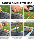 Step-by-step guide using Heavy Duty Tire Repair Kit For Cars, Trucks, Motorcycles, And ATVs Complete Flat Fix Plug Set for repair.