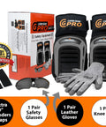 Gel Knee Pads For Work Heavy Duty Anti Slip Knee Protection For Construction Tiling Flooring Roofing And Gardening set with accessories