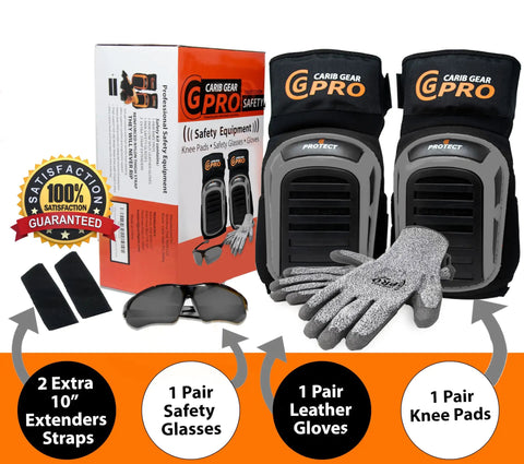 Gel Knee Pads For Work Heavy Duty Anti Slip Knee Protection For Construction Tiling Flooring Roofing And Gardening set with accessories