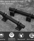 10 Pack 3 Inch Matte Black Cabinet Handles Square Tube Pulls For Cabinets And Drawers in durable zinc alloy material