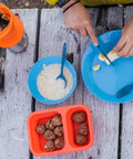 Trail Ready Dish Set With Mesh Bag BPA Free Durable Lightweight Polypropylene Eating Utensils Packable For Hiking Camping