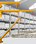 Forklift Jib Boom Crane With Adjustable Tilt 6600 Lbs Capacity showing adjustable design for various lifting angles and lengths.