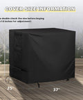Pro Grade Heavy Duty All Weather Outdoor Island Table Cover For Feasto Grill Cart With Storage Cabinet shown from the side