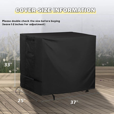 Pro Grade Heavy Duty All Weather Outdoor Island Table Cover For Feasto Grill Cart With Storage Cabinet shown from the side