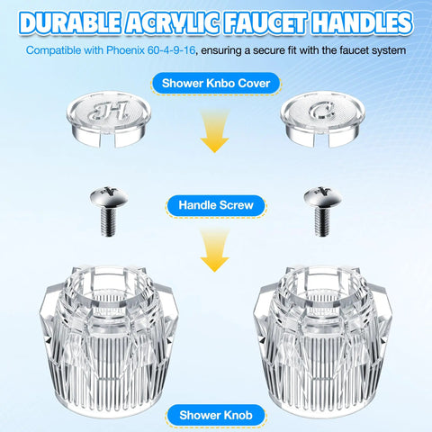DIY Faucet Stem and Handle Replacement Kit for Phoenix Mobile Home Faucets brass shower stem showing acrylic knob assembly