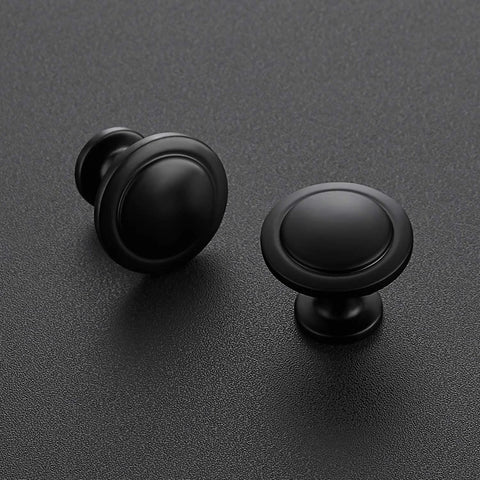 Matte Black Cabinet Pulls 20 Pack For Kitchen Cabinets And Drawers Durable Stainless Steel Door Handles in modern disc style
