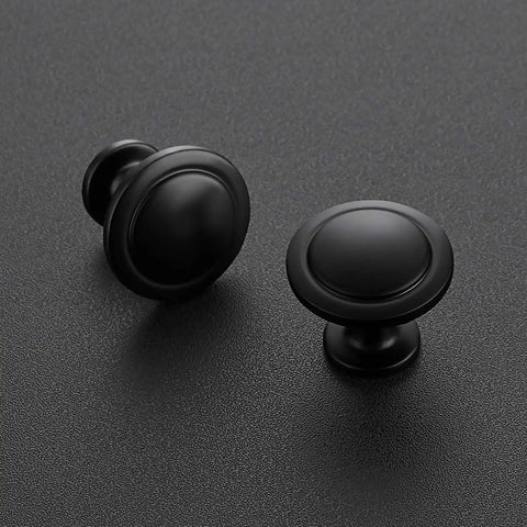 Matte Black Cabinet Knobs 50 Pack One And A Quarter Inch Zinc Door Handles For Kitchen Cabinets Dressers Drawers Modern Home Makeover Vibe Easy Install