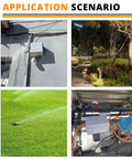 Tough As Nails Outdoor Electrical Junction Box IP65 Fully Watertight And Dustproof Abs Surface Mount Enclosure on wall and grassy area.