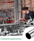 M METERXITY stainless steel tube, 300mm length, 10mm OD, 0.2mm wall, seamless for construction/machining/DIY.