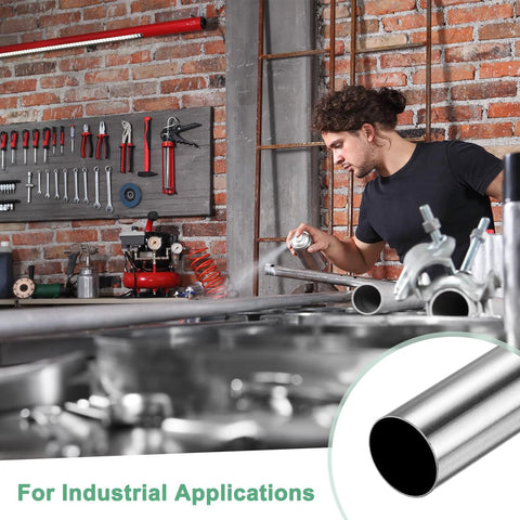 M METERXITY stainless steel tube, 300mm length, 10mm OD, 0.2mm wall, seamless for construction/machining/DIY.