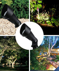 Low Voltage LED Landscape Lights Kit Eight Pack For Driveway Yard Lawn And Patio Warm White 12V AC DC Waterproof Spotlight Set