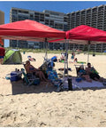 Beefy Heavy Duty Canopy Weight Bags Set of 4 for Pop Up Tents 30 Lbs Capacity Per Bag 1680D Waterproof Sand Bags on beach tents