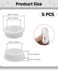 5 Pack White Silicone Top Hat Grommets For Automotive Firewall And Wiring Protection Drill Hole 32 Millimeter Inner Diameter