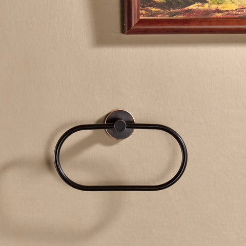 Oil Rubbed Bronze Toilet Paper Holder And Hand Towel Ring Set Farmhouse Wall Mounted Bathroom Hardware SUS304 Stainless Steel Scratch Resistant