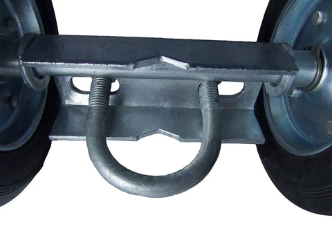 Heavy Duty 6 Inch Wheel Carrier For Chain Link Fence Rolling Gates With Two Rubber Wheels Rut Runner Fits Gate Frames 1 3 8 To 1 7 8 Inches Galvanized Steel For Rust And Corrosion Resistance In Sliding And Rolling Gates