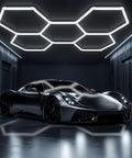Hexagon LED Garage Light With Upgraded Wider Light Tube Mega Bright 24000 Lumens 5000K Daylight 200W Ceiling Shop Light