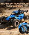 1:16 Scale High Speed RC Car For Boys with 12.5 MPH Drift Power, alloy chassis, metal shocks, all terrain off road truck, blue