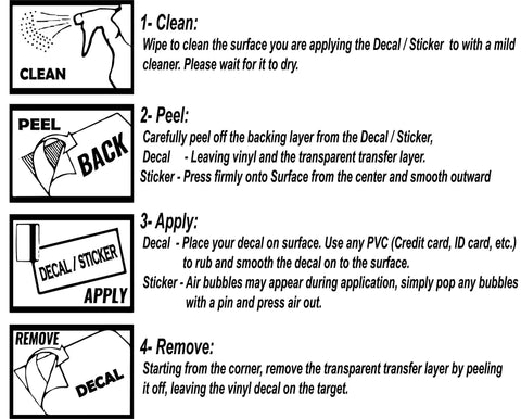 Application instructions for Mouse Decals Wall Sticker Pack 1 Mickey Mouse Vinyl For Walls Disney Inspired