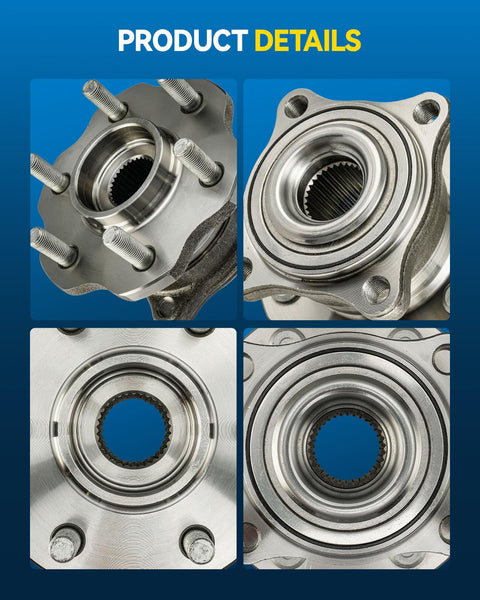 Close-up of Rear Wheel Hub Assembly For Nissan Pathfinder 2005 2012 And Armada 2005 2008 6 Lug Bearings showing metal details.