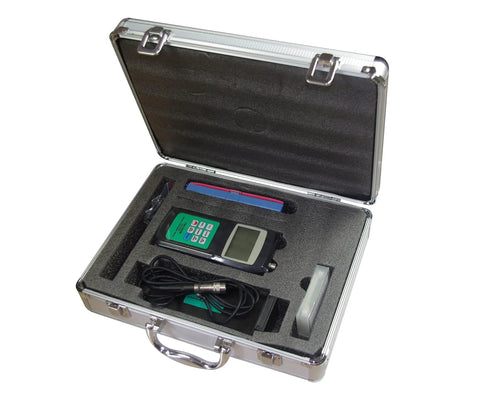 Hella Precise Portable Surface Roughness Tester Gauges Ra Rz Rq Rt Surfaces in a sturdy metal case with accessories.
